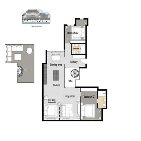 3br Ac Heaven Of Harmony Luxpenthouse Theater View Apartment Prague